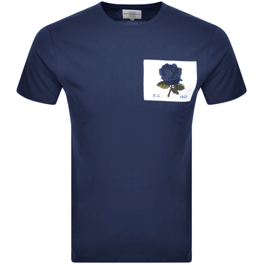 Alternative Image for ProductKent And Curwen Rose Patch Icon T Shirt Blue1